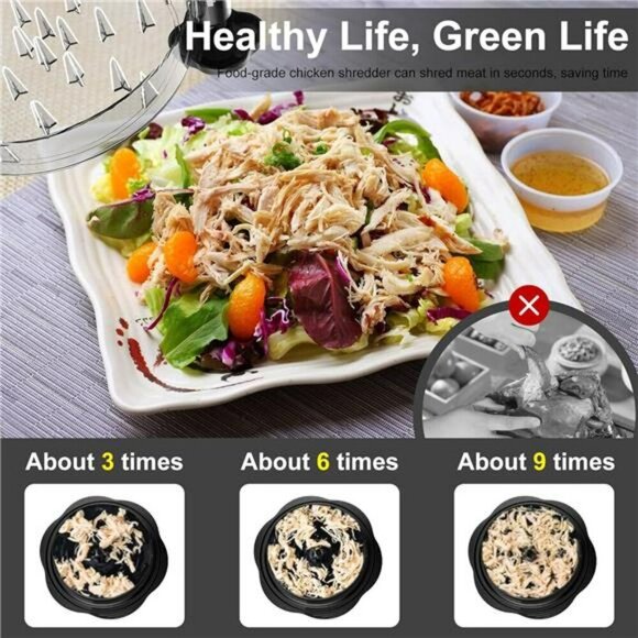 Shredder Tool Twist with Brush & Fork Visible Meat Shredder Machine BPA Free - Picture 2 of 7